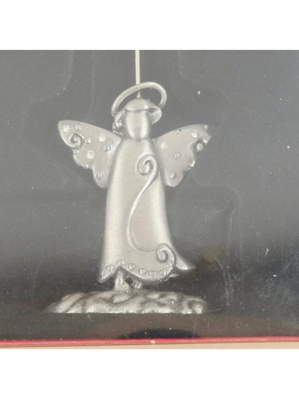 St Nicholas Square Angel Photo Holder Pewter Rhinestone Accent Set Of 3 Holiday - Picture 4 of 8